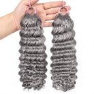Deep Wave Hair Bundles / Feather Hair Extensions — 100% Virgin Human Hair / Charcoal Grey LINKTOWIG