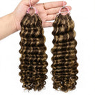 Deep Wave Hair Bundles / Feather Hair Extensions — 100% Virgin Human Hair / Chocolate Brown LINKTOWIG