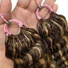 Deep Wave Hair Bundles / Feather Hair Extensions — 100% Virgin Human Hair / Chocolate Brown LINKTOWIG