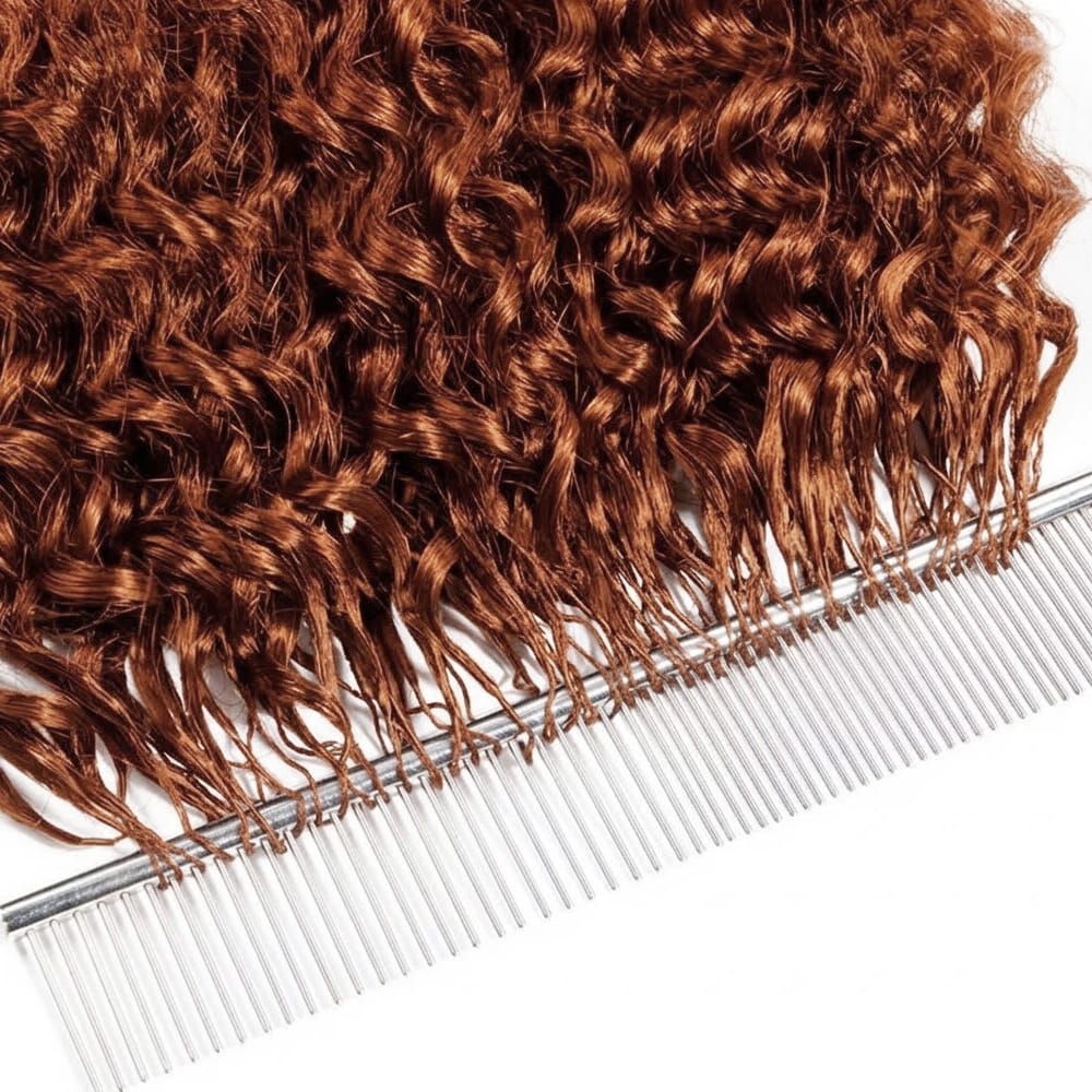 Deep Wave Hair Bundles / Feather Hair Extensions — 100% Virgin Human Hair / Copper Orange LINKTOWIG
