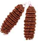 Deep Wave Hair Bundles / Feather Hair Extensions — 100% Virgin Human Hair / Copper Orange LINKTOWIG