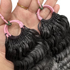 Deep Wave Hair Bundles / Feather Hair Extensions — 100% Virgin Human Hair / Dark Roots LINKTOWIG