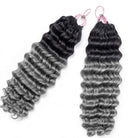 Deep Wave Hair Bundles / Feather Hair Extensions — 100% Virgin Human Hair / Dark Roots LINKTOWIG