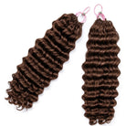 Deep Wave Hair Bundles / Feather Hair Extensions — 100% Virgin Human Hair / Espresso Brown LINKTOWIG