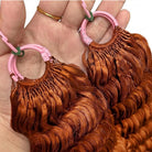 Deep Wave Hair Bundles / Feather Hair Extensions — 100% Virgin Human Hair / Ginger Orange LINKTOWIG