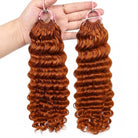 Deep Wave Hair Bundles / Feather Hair Extensions — 100% Virgin Human Hair / Ginger Orange LINKTOWIG