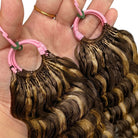 Deep Wave Hair Bundles / Feather Hair Extensions — 100% Virgin Human Hair / Honey Blonde Highlights LINKTOWIG