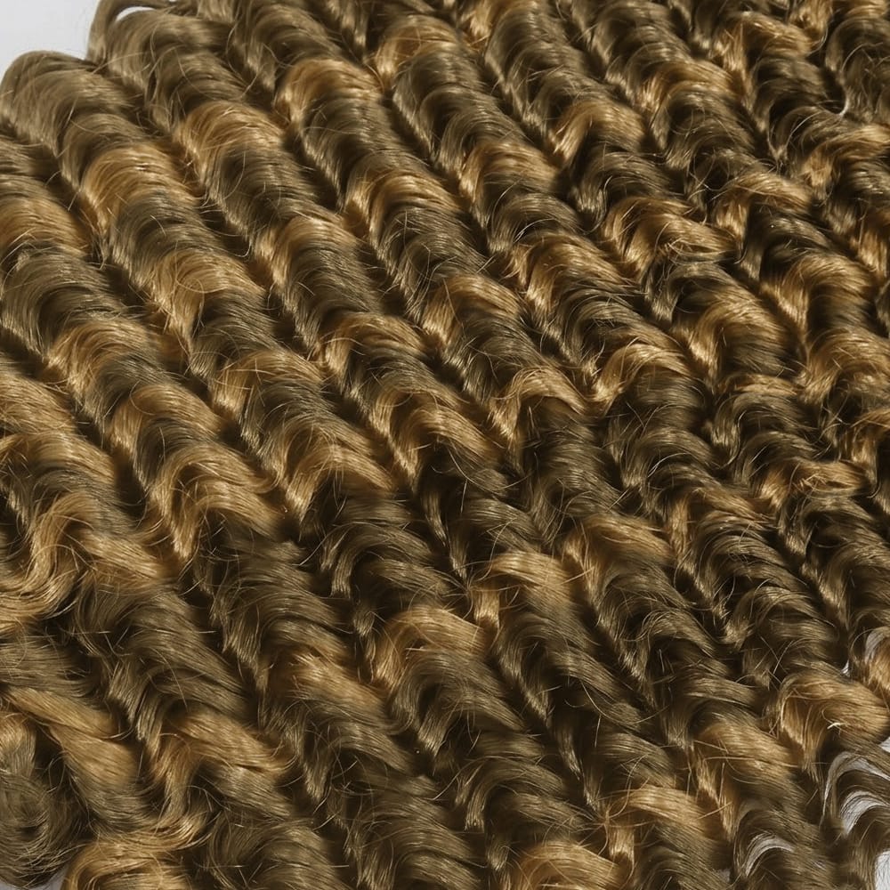 Deep Wave Hair Bundles / Feather Hair Extensions — 100% Virgin Human Hair / Honey Brown LINKTOWIG