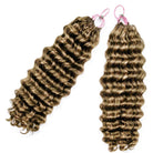 Deep Wave Hair Bundles / Feather Hair Extensions — 100% Virgin Human Hair / Honey Brown LINKTOWIG