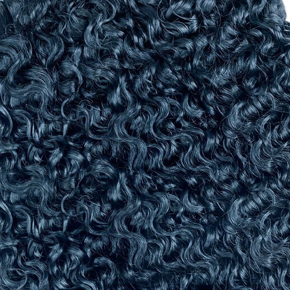 Deep Wave Hair Bundles / Feather Hair Extensions — 100% Virgin Human Hair / Midnight Blue LINKTOWIG