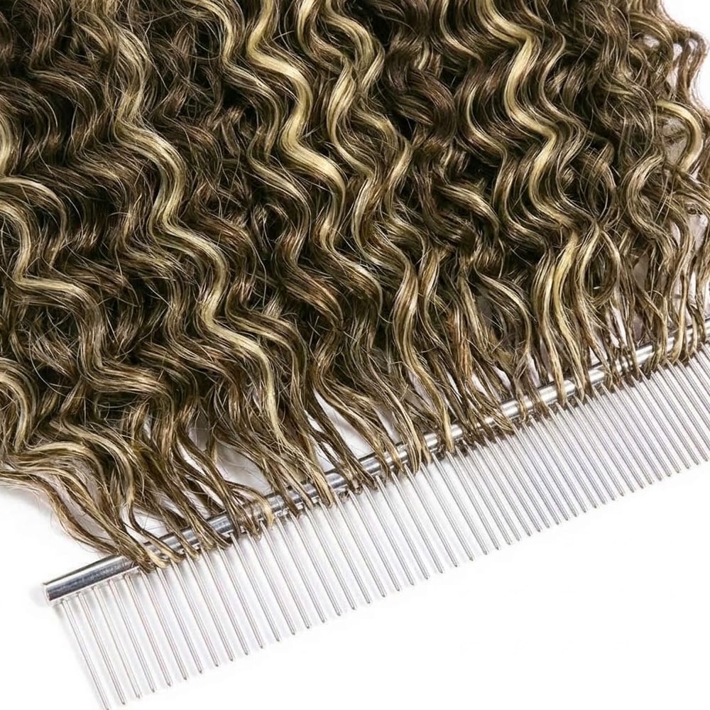 Deep Wave Hair Bundles / Feather Hair Extensions — 100% Virgin Human Hair / Piano Highlight Silver Grey LINKTOWIG