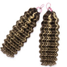 Deep Wave Hair Bundles / Feather Hair Extensions — 100% Virgin Human Hair / Piano Highlight Silver Grey LINKTOWIG