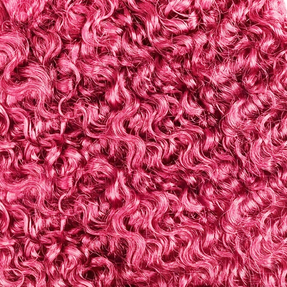Deep Wave Hair Bundles / Feather Hair Extensions — 100% Virgin Human Hair / pink LINKTOWIG