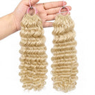 Deep Wave Hair Bundles / Feather Hair Extensions — 100% Virgin Human Hair / Platinum Blonde LINKTOWIG