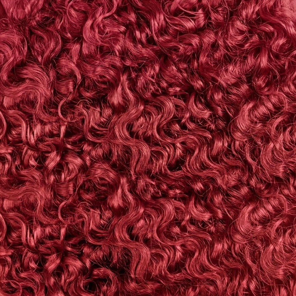 Deep Wave Hair Bundles / Feather Hair Extensions — 100% Virgin Human Hair / Ruby Red LINKTOWIG