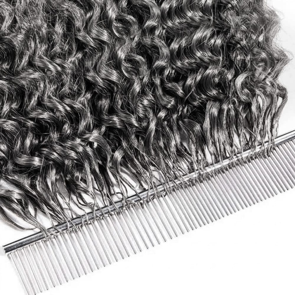 Deep Wave Hair Bundles / Feather Hair Extensions — 100% Virgin Human Hair / Silver Grey LINKTOWIG