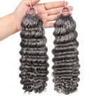 Deep Wave Hair Bundles / Feather Hair Extensions — 100% Virgin Human Hair / Silver Grey LINKTOWIG
