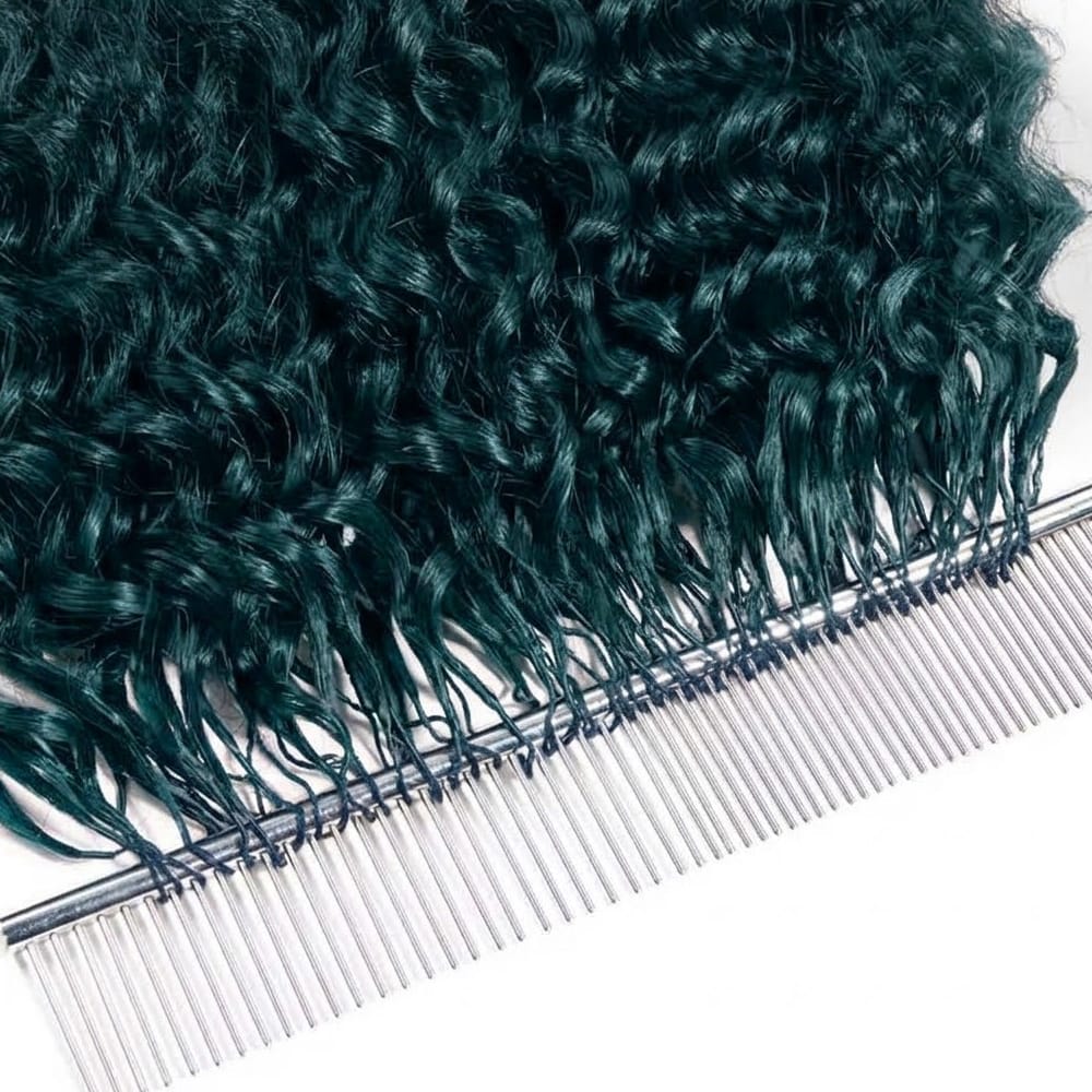 Deep Wave Hair Bundles / Feather Hair Extensions — 100% Virgin Human Hair / Teal Green LINKTOWIG
