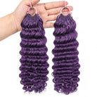 Deep Wave Hair Bundles / Feather Hair Extensions — 100% Virgin Human Hair / Violet Purple LINKTOWIG