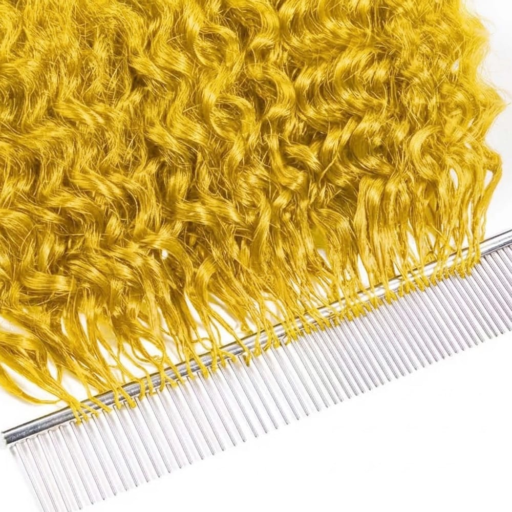 Deep Wave Hair Bundles / Feather Hair Extensions — 100% Virgin Human Hair / Yellow LINKTOWIG