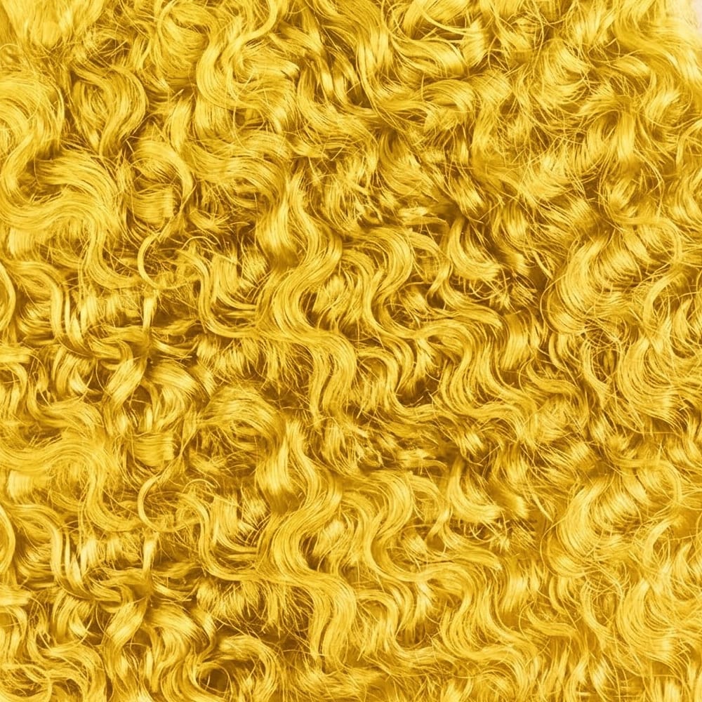 Deep Wave Hair Bundles / Feather Hair Extensions — 100% Virgin Human Hair / Yellow LINKTOWIG