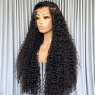 Deep Wave HD Lace Super Natural Lace Frontal Human Hair Wigs Black LINKTOWIG