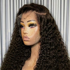 Deep Wave HD Lace Super Natural Lace Frontal Human Hair Wigs Brown LINKTOWIG