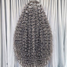 Deep Wave HD Lace Super Natural Lace Frontal Human Hair Wigs Charcoal Grey LINKTOWIG