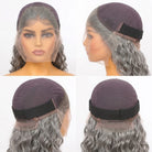 Deep Wave HD Lace Super Natural Lace Frontal Human Hair Wigs Charcoal Grey LINKTOWIG
