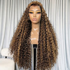 Deep Wave HD Lace Super Natural Lace Frontal Human Hair Wigs Chocolate Brown LINKTOWIG