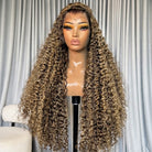 Deep Wave HD Lace Super Natural Lace Frontal Human Hair Wigs Chocolate Brown LINKTOWIG