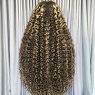 Deep Wave HD Lace Super Natural Lace Frontal Human Hair Wigs Dark Brown with Honey LINKTOWIG