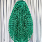 Deep Wave HD Lace Super Natural Lace Frontal Human Hair Wigs Dark Emerald Green LINKTOWIG