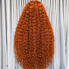 Deep Wave HD Lace Super Natural Lace Frontal Human Hair Wigs Ginger Orange LINKTOWIG