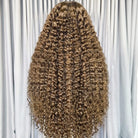Deep Wave HD Lace Super Natural Lace Frontal Human Hair Wigs Honey Brown LINKTOWIG