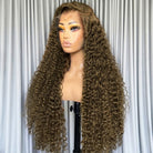 Deep Wave HD Lace Super Natural Lace Frontal Human Hair Wigs Medium Chestnut Brown LINKTOWIG