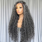Deep Wave HD Lace Super Natural Lace Frontal Human Hair Wigs Silver Grey LINKTOWIG