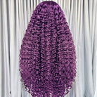 Deep Wave HD Lace Super Natural Lace Frontal Human Hair Wigs Violet Purple LINKTOWIG
