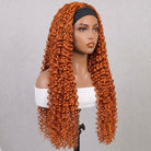 Deep Wave Headband Human Hair Wig (Glueless, Ready-to-Wear) Natural Ginger Orange LINKTOWIG