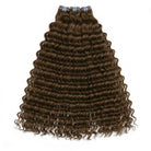 Deep Wave Luxury Natural Hair Weft – 100% Virgin Human Hair / Wig aramel Balayage Highlights LINKTOWIG