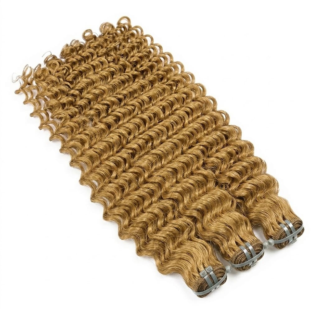 Deep Wave Luxury Natural Hair Weft – 100% Virgin Human Hair / Wig Ash Brown LINKTOWIG