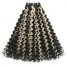 Deep Wave Luxury Natural Hair Weft – 100% Virgin Human Hair / Wig Black and grey blended highlights LINKTOWIG