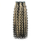 Deep Wave Luxury Natural Hair Weft – 100% Virgin Human Hair / Wig Black and grey blended highlights LINKTOWIG