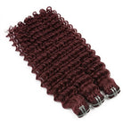 Deep Wave Luxury Natural Hair Weft – 100% Virgin Human Hair / Wig Burgundy LINKTOWIG