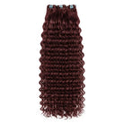 Deep Wave Luxury Natural Hair Weft – 100% Virgin Human Hair / Wig Burgundy LINKTOWIG