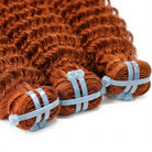 Deep Wave Luxury Natural Hair Weft – 100% Virgin Human Hair / Wig Copper Orange LINKTOWIG