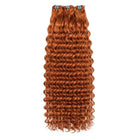 Deep Wave Luxury Natural Hair Weft – 100% Virgin Human Hair / Wig Copper Orange LINKTOWIG