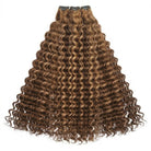 Deep Wave Luxury Natural Hair Weft – 100% Virgin Human Hair / Wig Honey Blonde Highlights LINKTOWIG