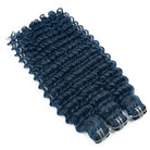 Deep Wave Luxury Natural Hair Weft – 100% Virgin Human Hair / Wig Midnight Blue LINKTOWIG