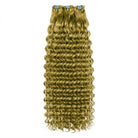 Deep Wave Luxury Natural Hair Weft – 100% Virgin Human Hair / Wig Olive Green Blonde LINKTOWIG